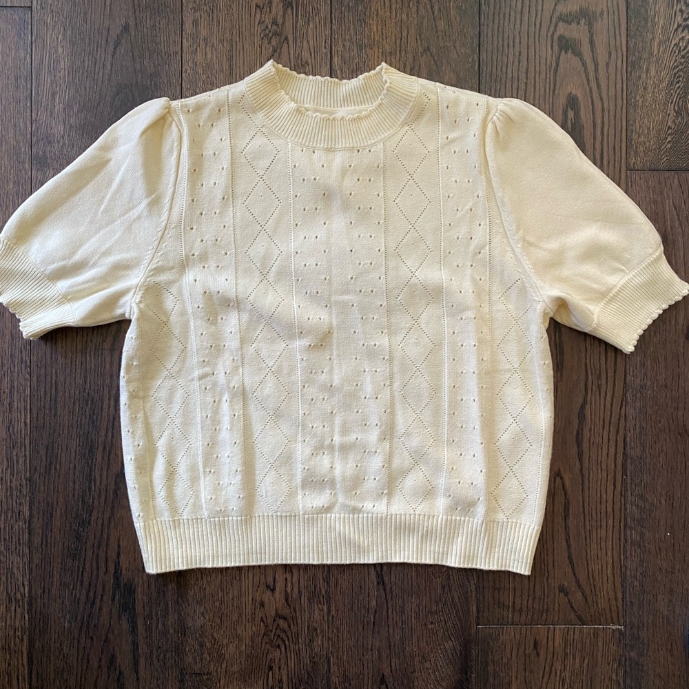 Frank & Oak, the pointelle sweater size M, brand new with tags
